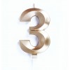 Candelina numero 2 Oro chrome