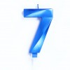 Candelina numero 6 blu chrome